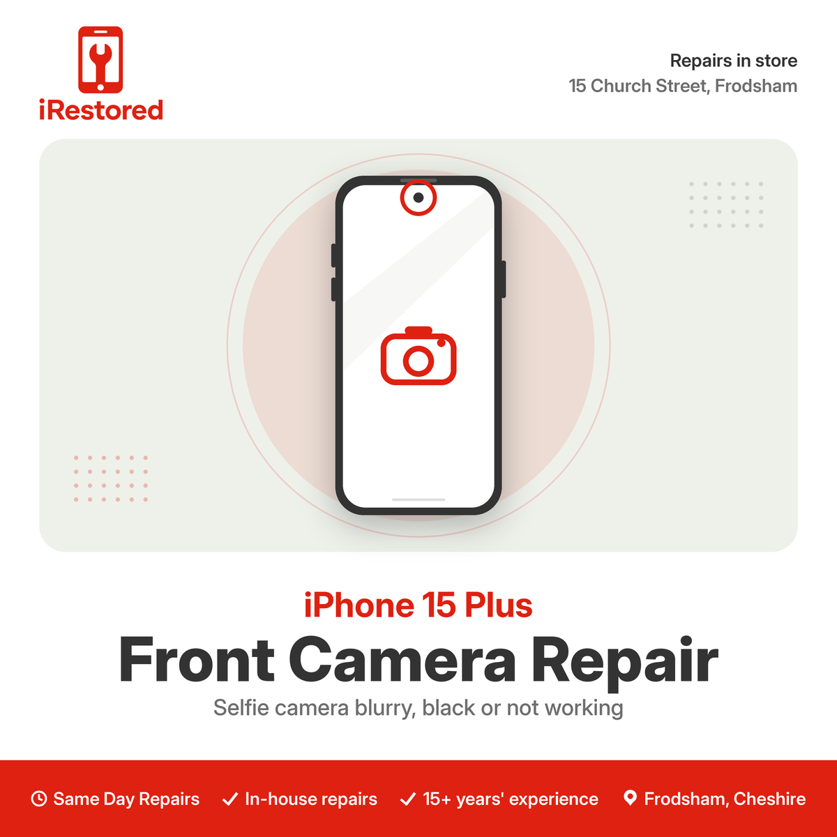 iPhone 15 Plus Front Camera Repair