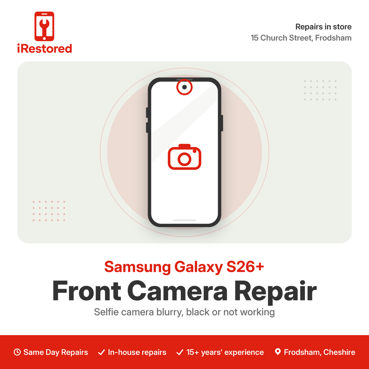Samsung Galaxy S26+ Front Camera Repair