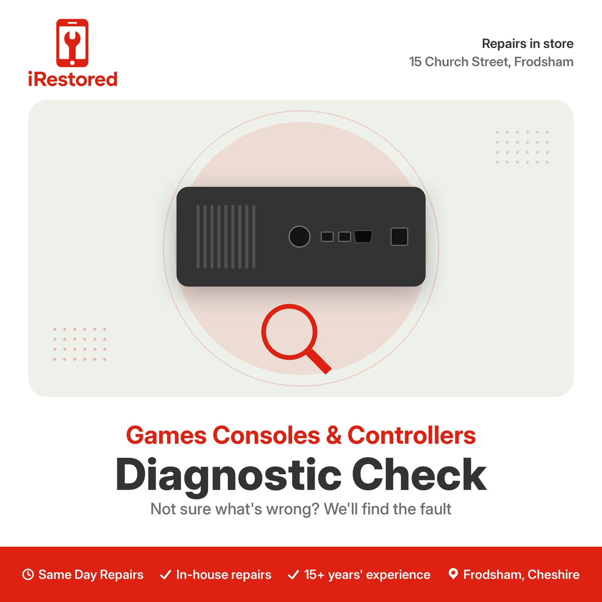 Games Console and Controller Diagnostic Check