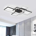 JIINOO LED Ceiling Light,75W Modern Ceiling Lamp RRP - £79.99 ,3-Squares Aluminum Acrylic Black LED Chandelier, Modern Simple Flush Mount Ceiling Light Fixture for Dining Living Room Study Kitchen,Cool White/6000K