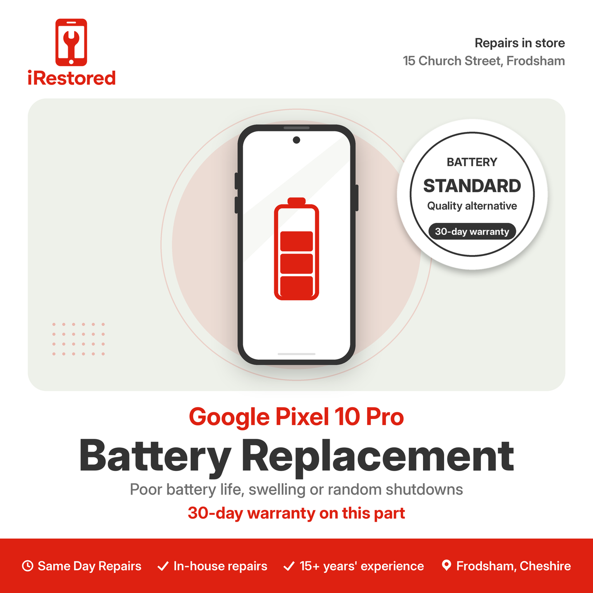 Google Pixel 10 Pro Battery Repair
