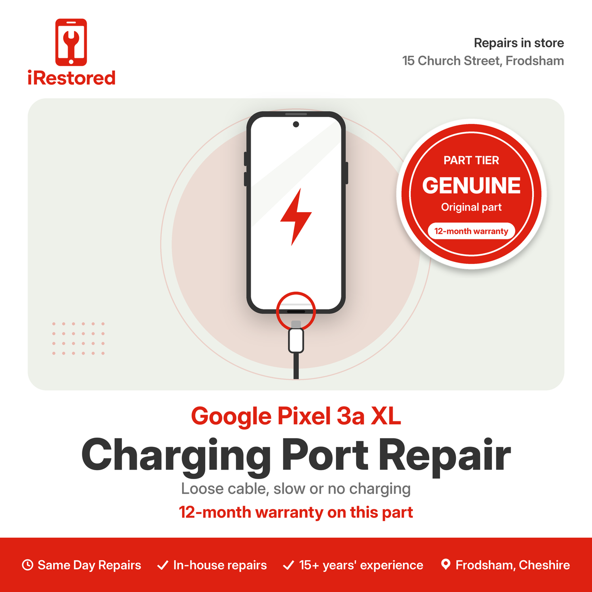 Google Pixel 3a XL Charging Port Repair – Genuine part