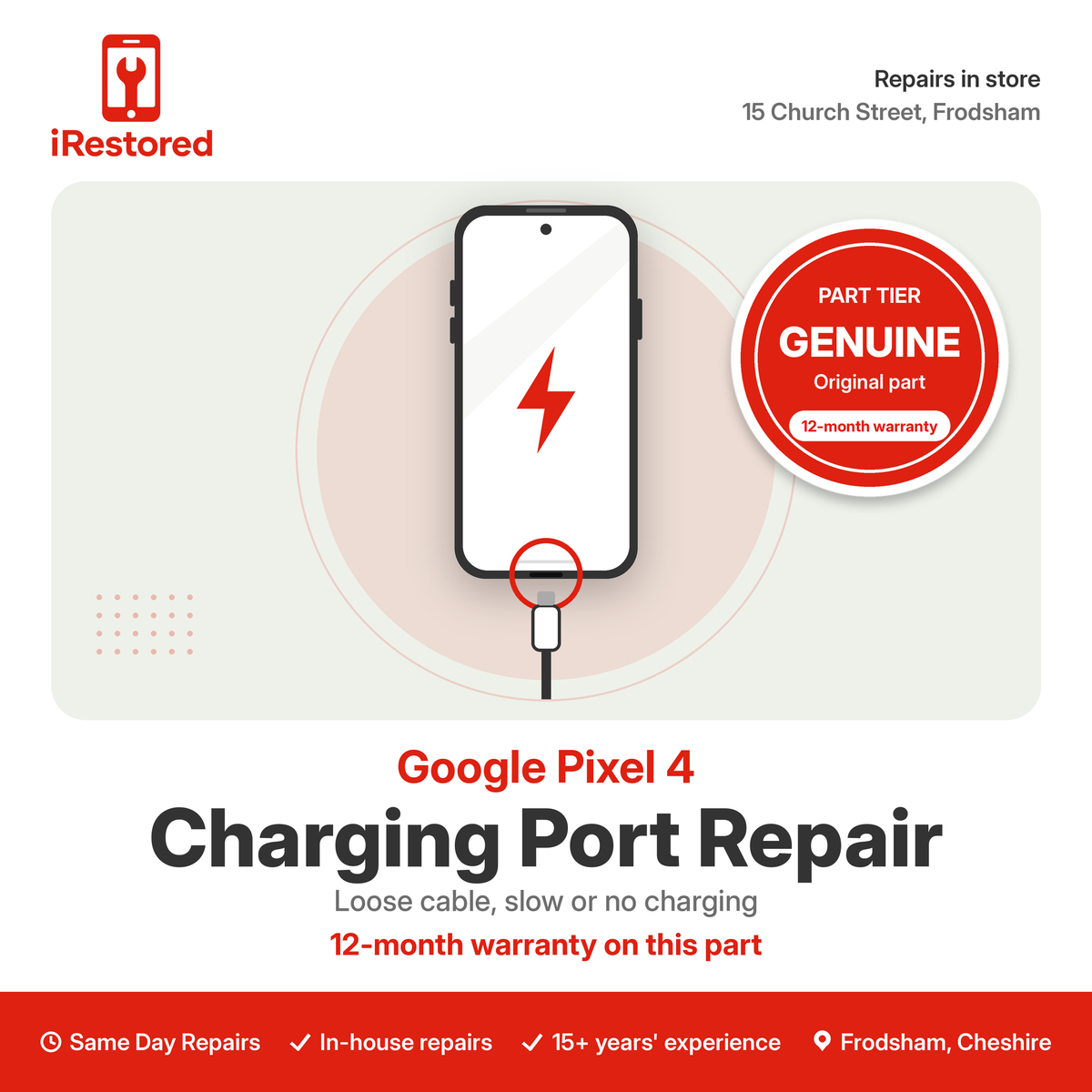 Google Pixel 4 Charging Port Repair – Genuine part