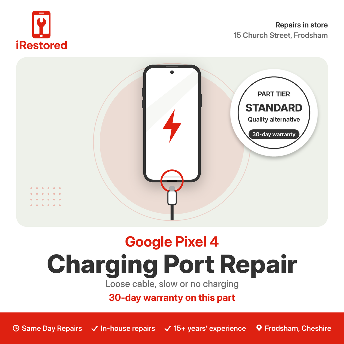 Google Pixel 4 Charging Port Repair – Standard part
