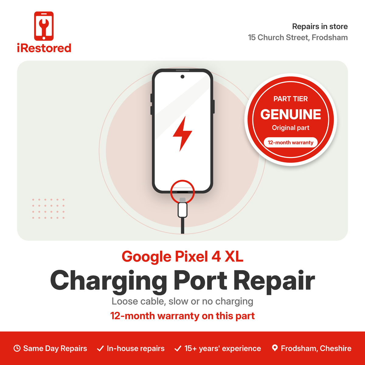 Google Pixel 4 XL Charging Port Repair – Genuine part