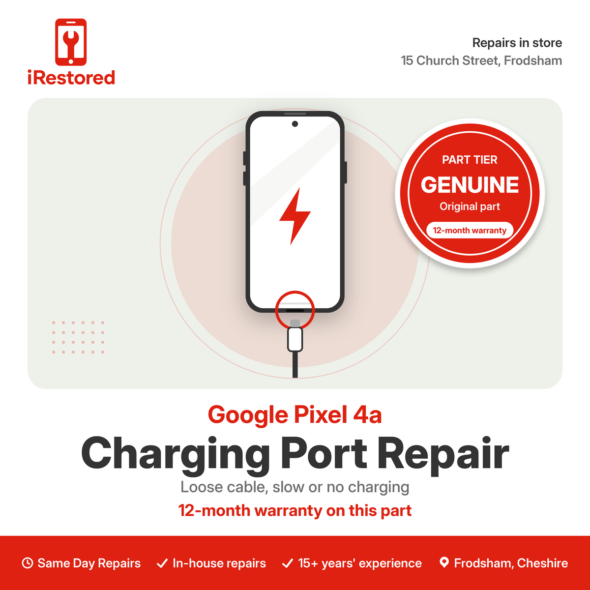 Google Pixel 4a Charging Port Repair – Genuine part