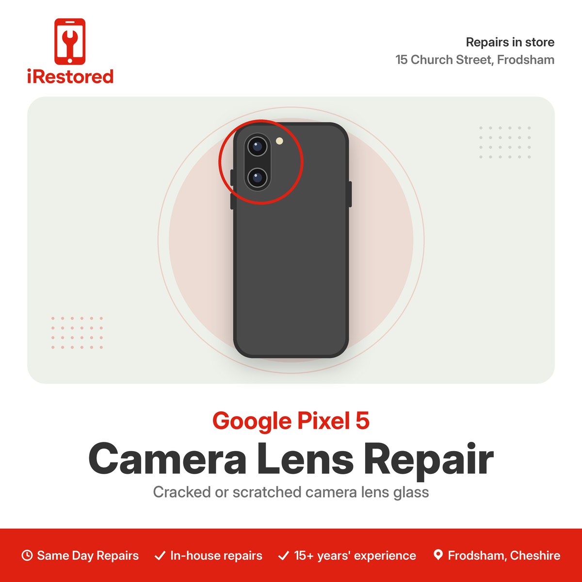 Google Pixel 5 Camera Lens Repair