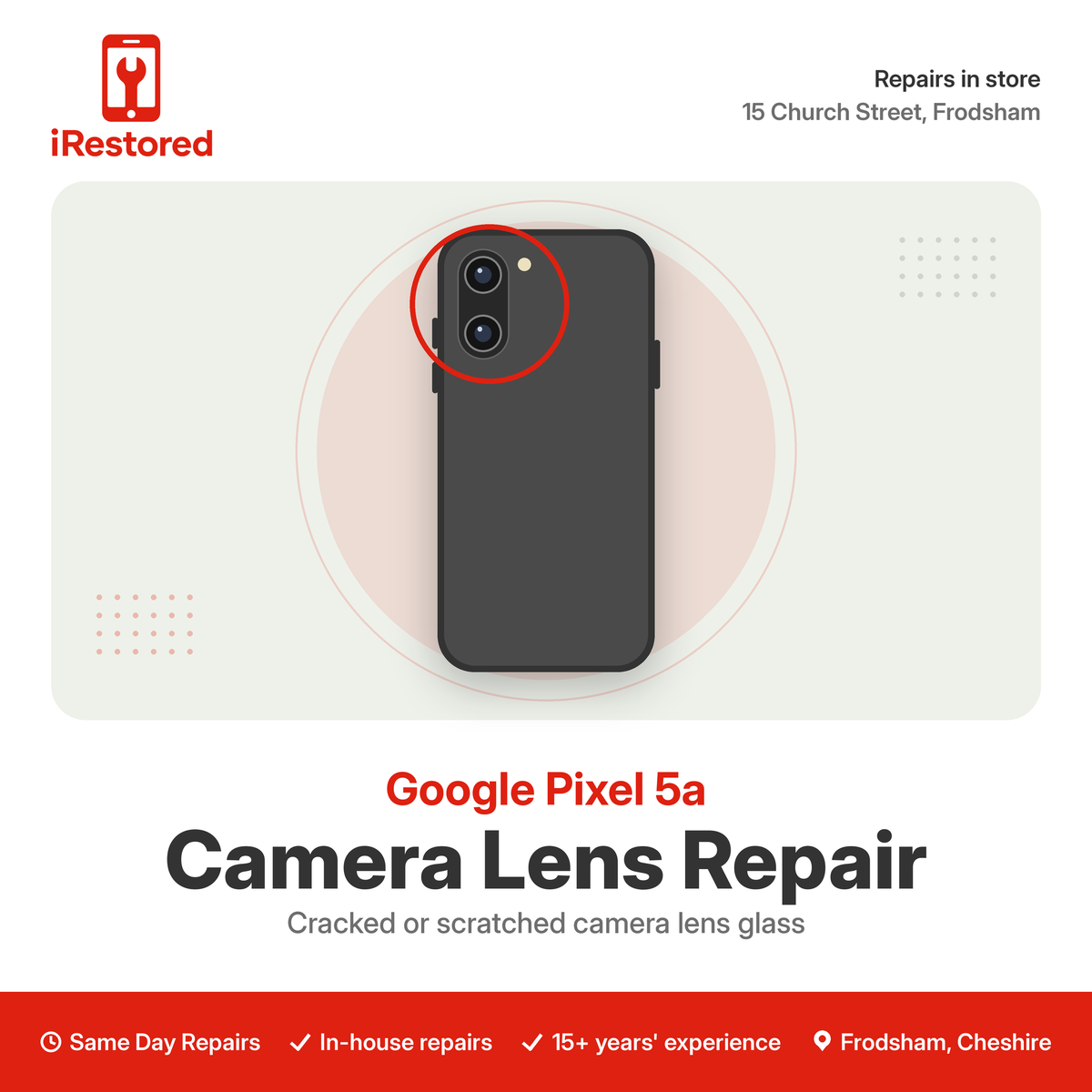 Google Pixel 5a Camera Lens Repair