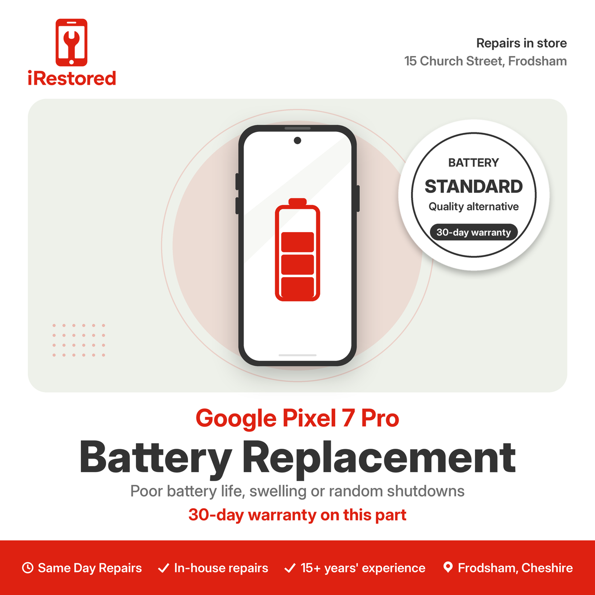 Google Pixel 7 Pro Battery Repair