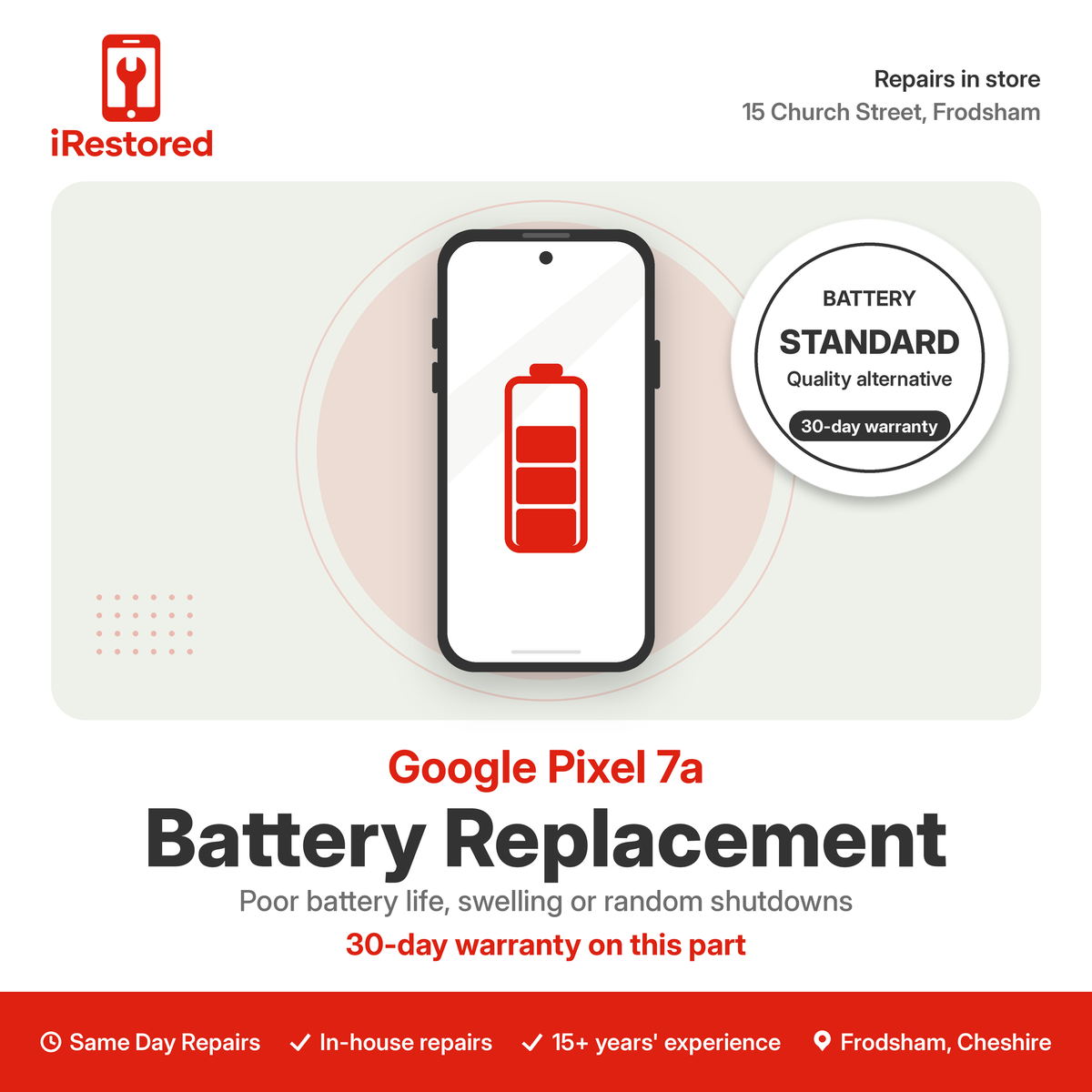 Google Pixel 7a Battery Repair