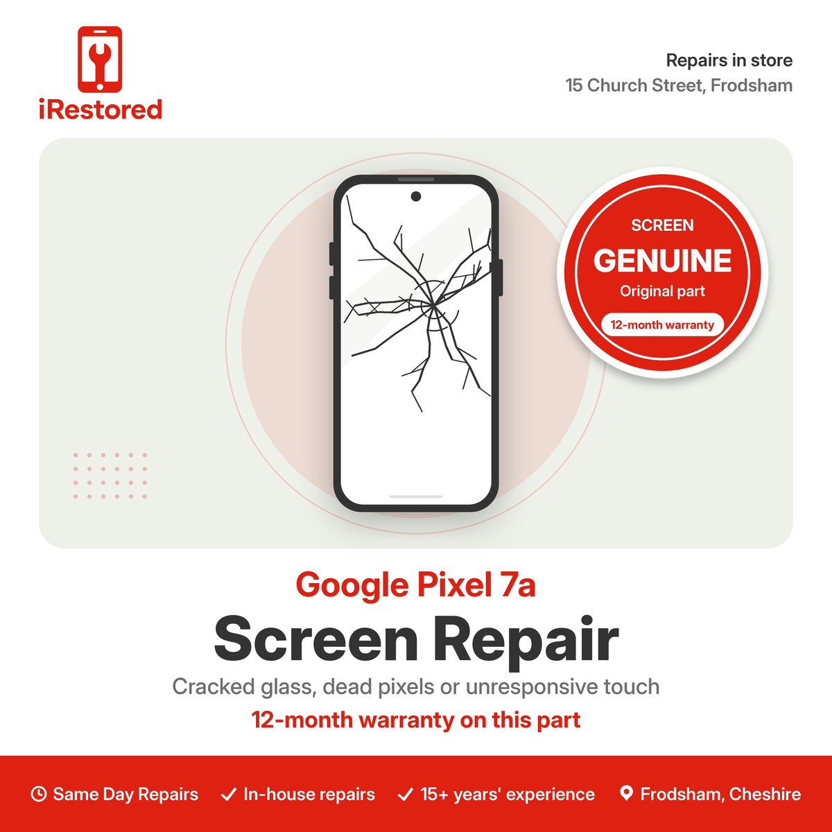 Google Pixel 7a Screen Repair – Genuine part