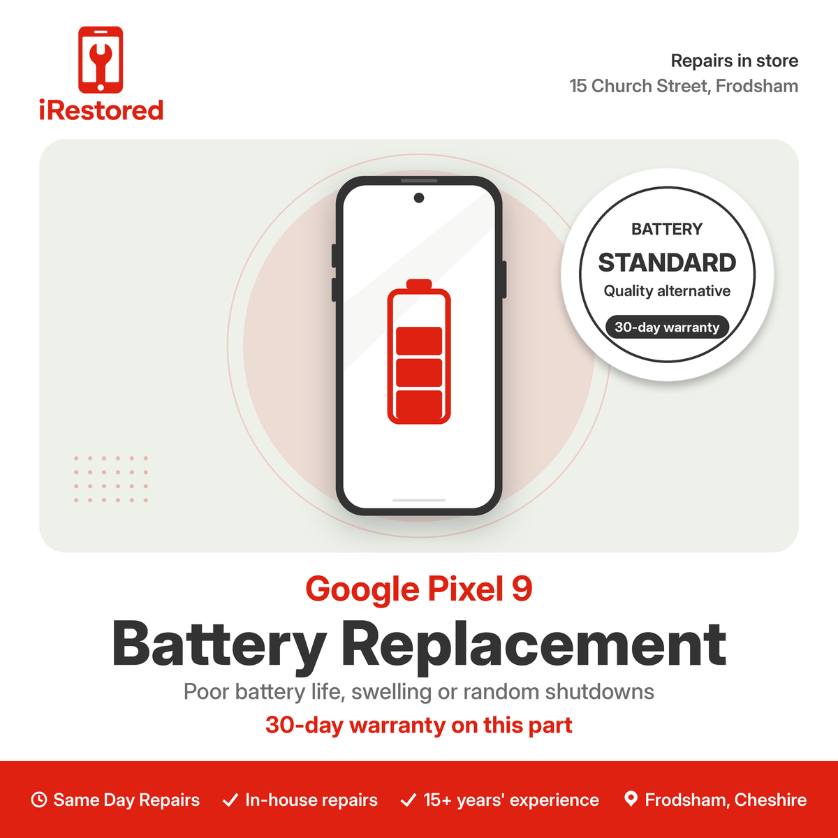 Google Pixel 9 Battery Repair