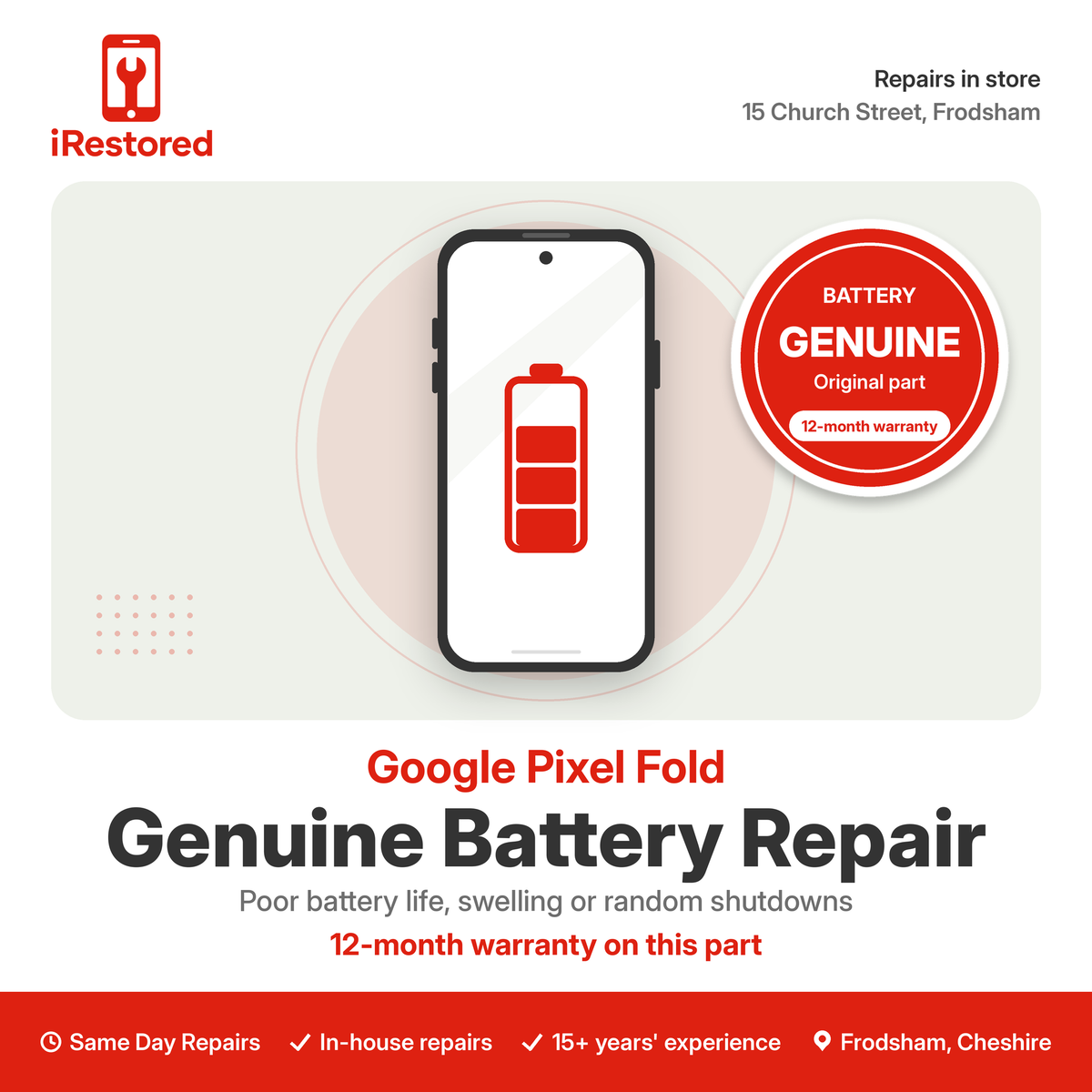 Google Pixel Fold Genuine Battery Repair – Genuine part