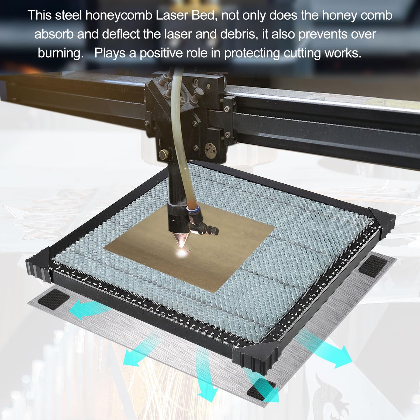 PATIKIL Honeycomb Laser Bed - RRP £39.99 - 440 x 440 x 22 mm Laser Working Table, Metal Honeycomb Cutting Table for Laser Cutting Engraving with Aluminum Plate