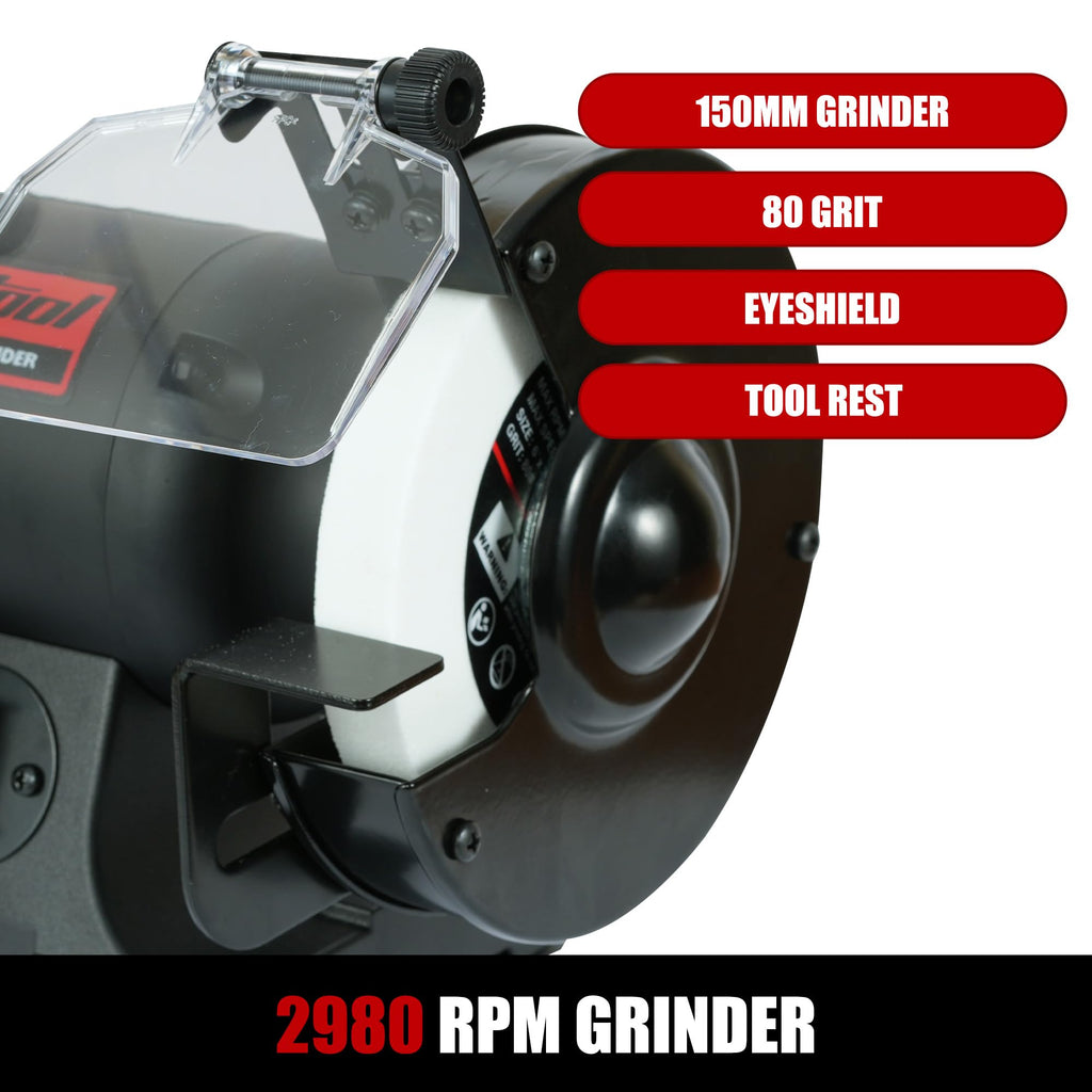 250W Bench Grinder and Sander Combo RRP - £99.99 for Wood, Metal, Knife Sharpening – 150mm Disc