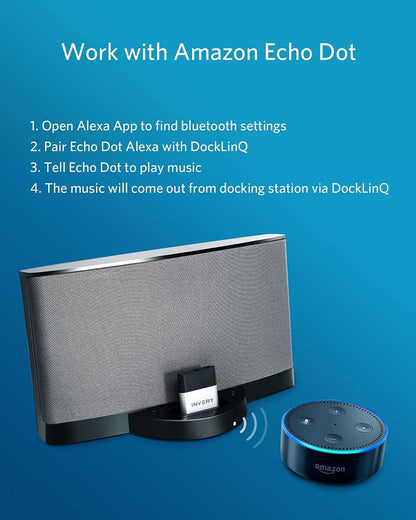 DockLinQ 30pin Bluetooth 5.0 Adapter RRP - £22.99 Receiver for Bose Sounddock and Other 30 pin iPod iPhone Music Docking Station