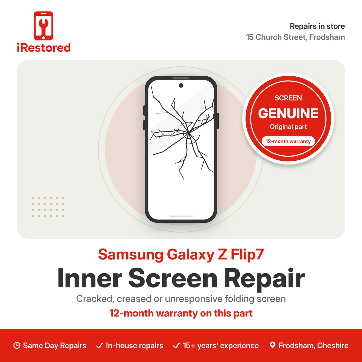 Samsung Galaxy Z Flip7 Inner Screen Repair – Genuine part