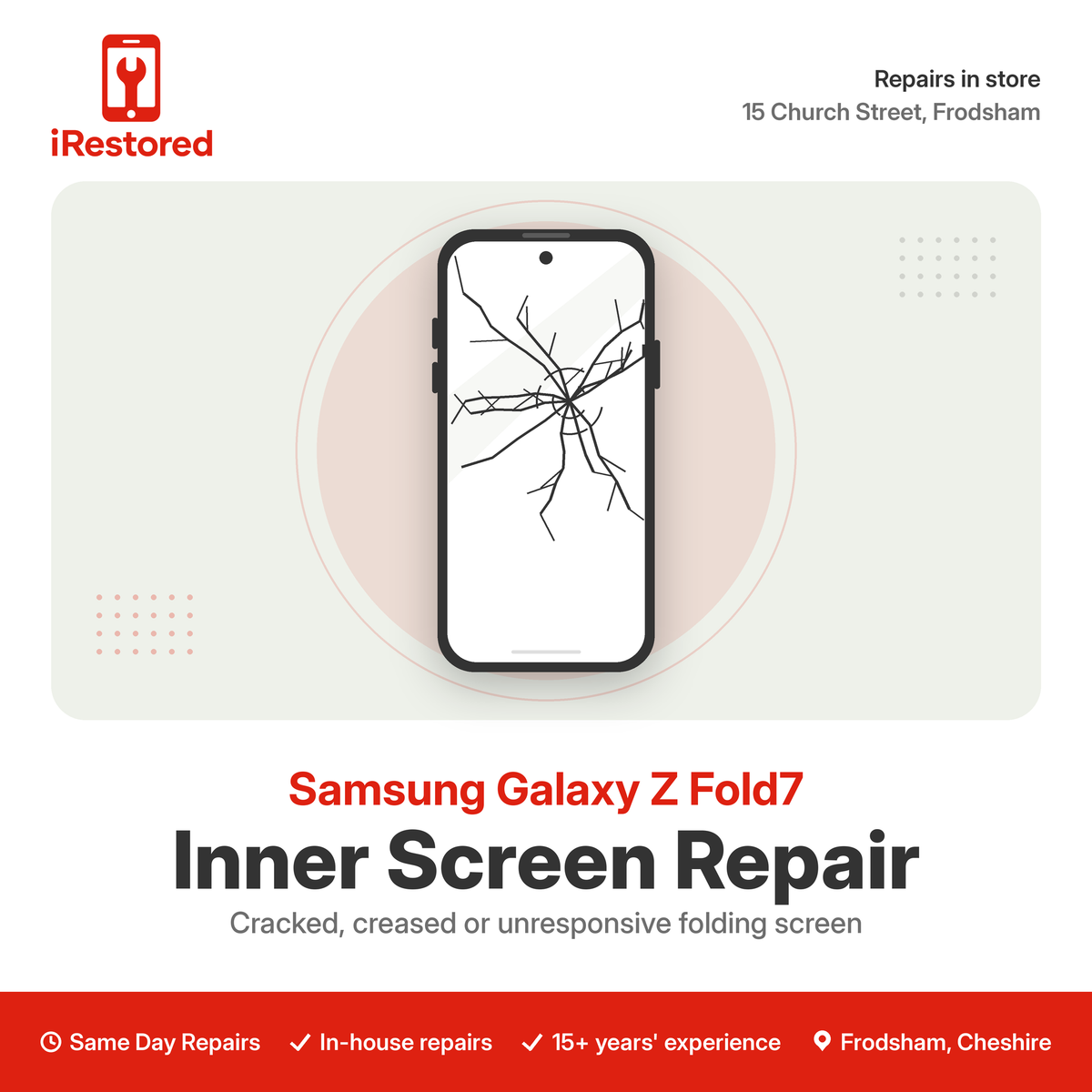 Samsung Galaxy Z Fold7 Inner Screen Repair