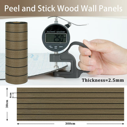 3D Self-Adhesive Vinyl Wall Panels RRP - £19.99 Wood Effect Acoustic Flexible Slats Roll 30 x 300cm – White