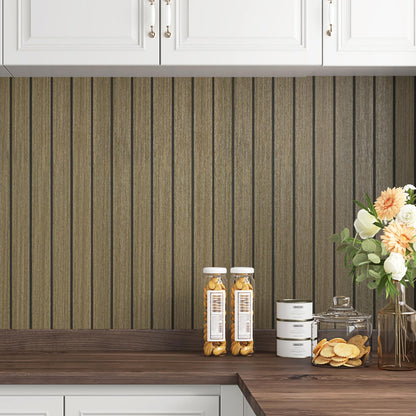 3D Self-Adhesive Vinyl Wall Panels RRP - £19.99 Wood Effect Acoustic Flexible Slats Roll 30 x 300cm – White