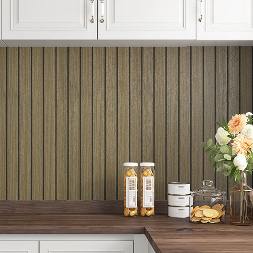 3D Self-Adhesive Vinyl Wall Panels RRP - £19.99 Wood Effect Acoustic Flexible Slats Roll 30 x 300cm – White