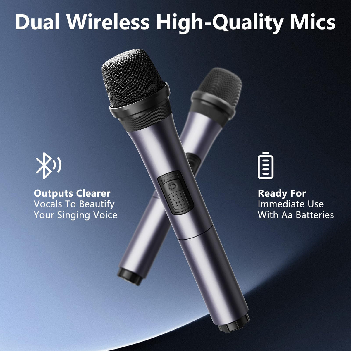 Karaoke Machine RRP - £59.99 with 1 Microphone Bluetooth Speaker Supports TV Smartphone AUX USB – Black