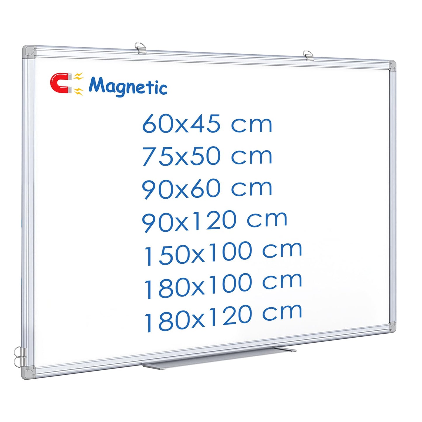 Maxtek Whiteboard - RRP £99.99 - 150x100 cm, Magnetic Whiteboard for Wall