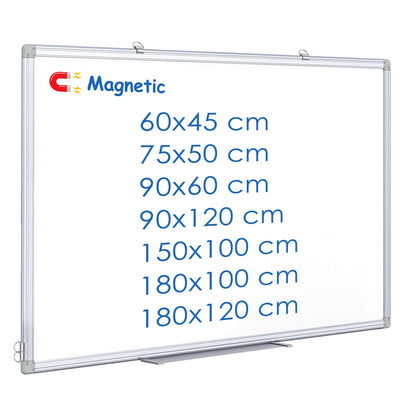 Maxtek Whiteboard - RRP £99.99 - 150x100 cm, Magnetic Whiteboard for Wall
