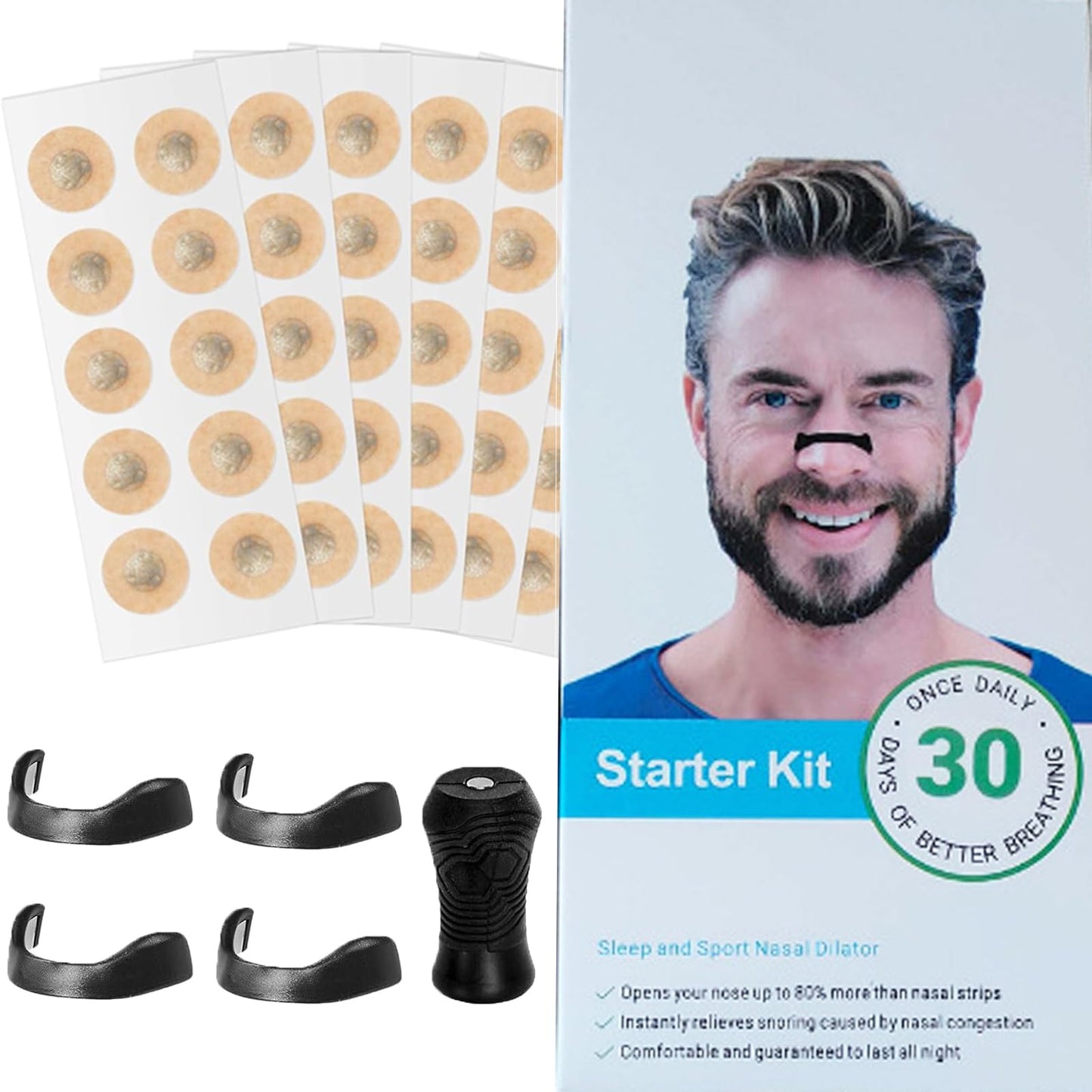 Magnetic Nasal Strips - RRP: £12.99 - Anti-Snoring Device ? 60 Count