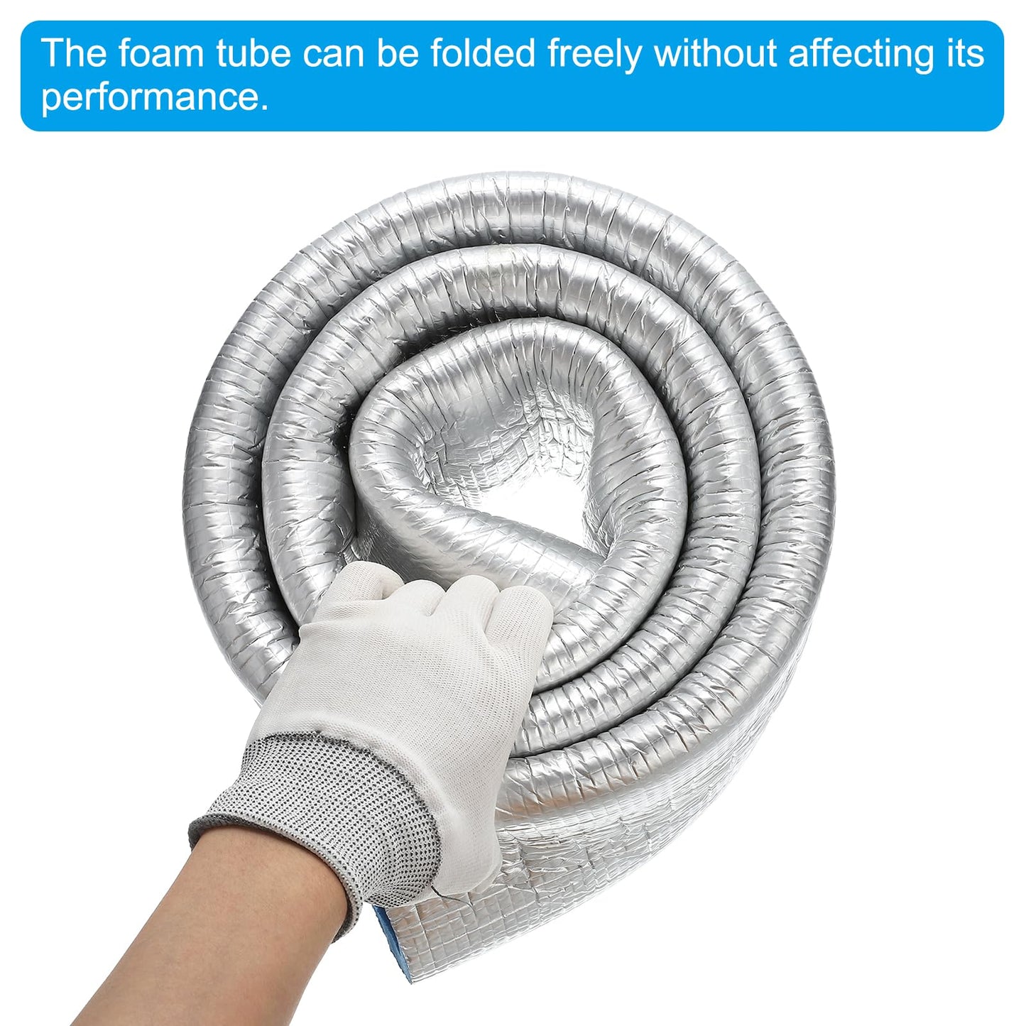 Pipe Insulation Foam Tubing 5.6Ft 40mm ID 60mm OD Heat Preservation - RRP £19.99 – Silver Blue