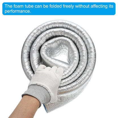 Pipe Insulation Foam Tubing 5.6Ft 40mm ID 60mm OD Heat Preservation - RRP £19.99 – Silver Blue