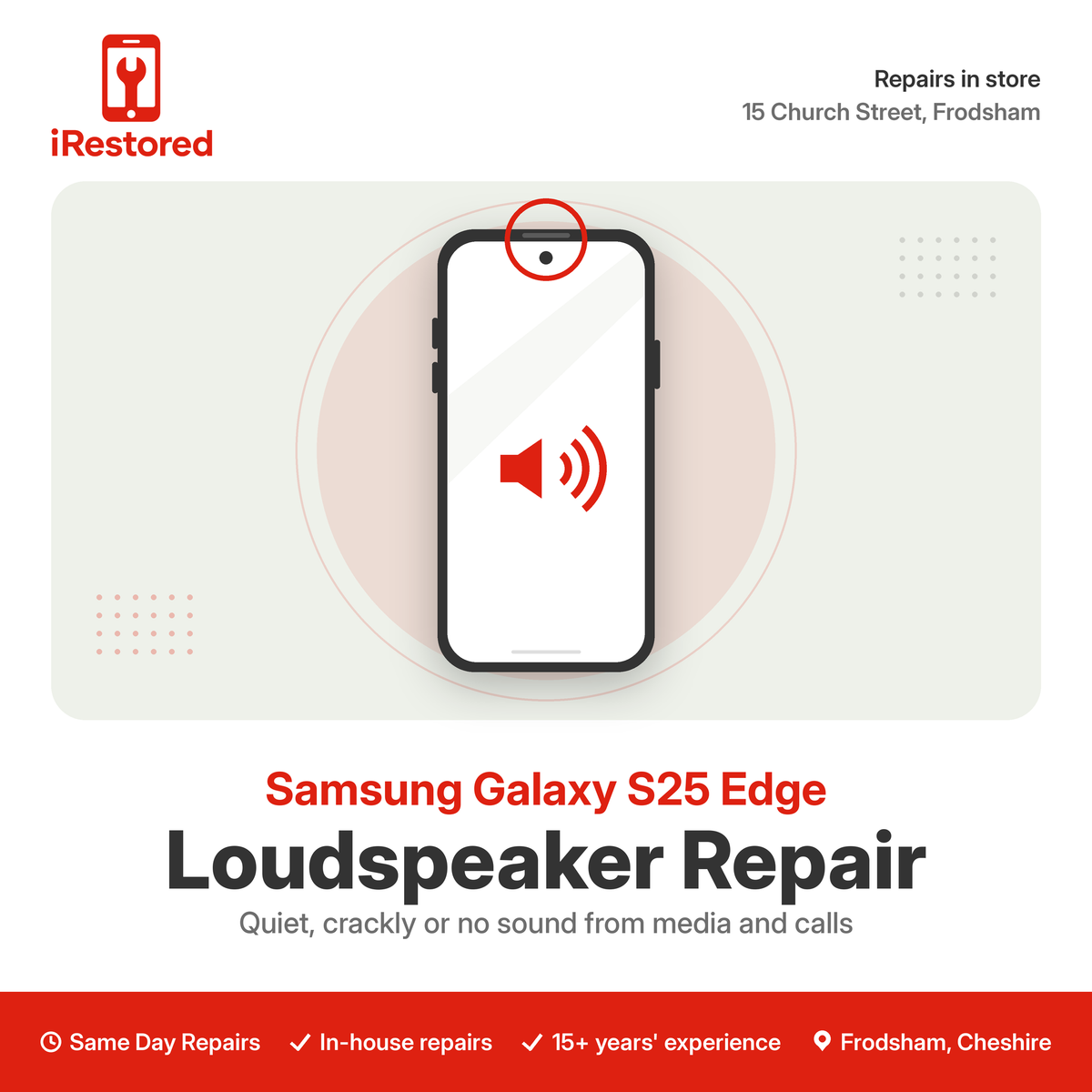 Samsung Galaxy S25 Edge Loudspeaker Repair