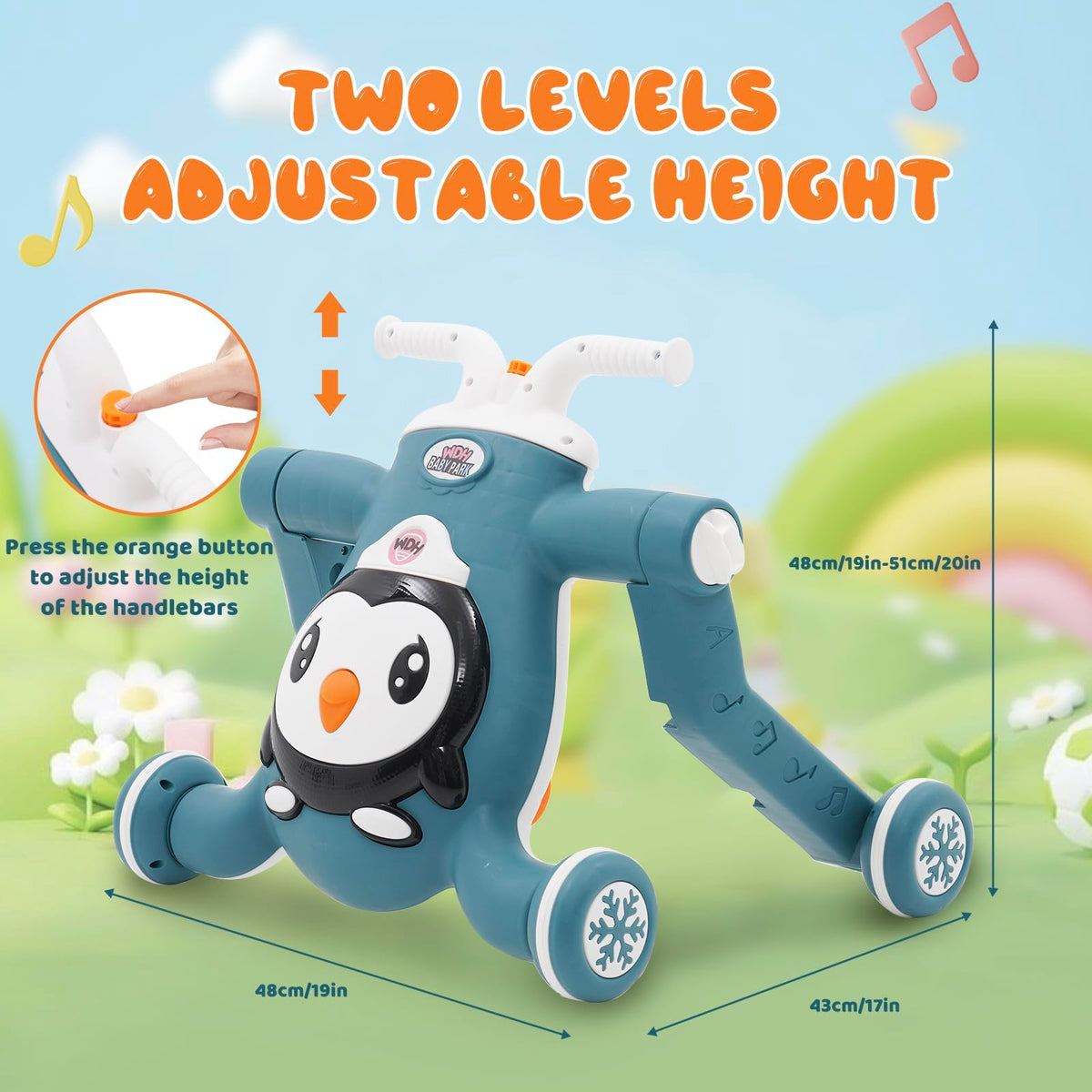 Baby Walker First Step 3 in 1 Sit-to-Stand Learning Walker RRP - £44.99 Multifunctional Baby Push Along Walker Kids Activity Center with Music Push & Pull Toys Gift for Boys Girls Infants Toddlers