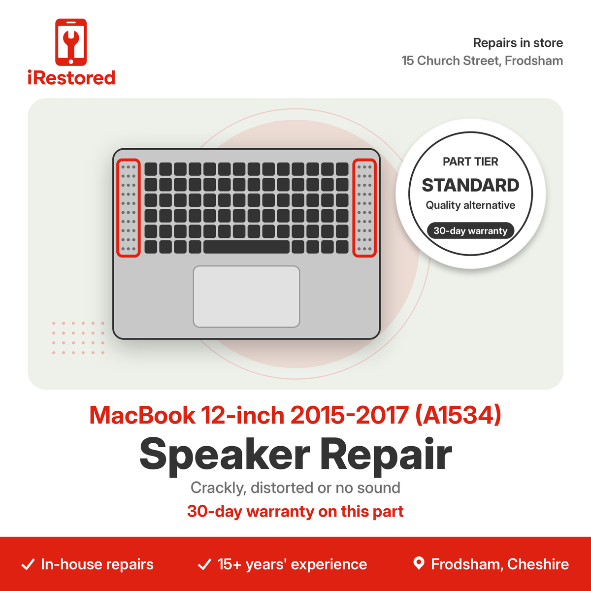MacBook 12-inch 2015-2017 (A1534) Speaker Repair