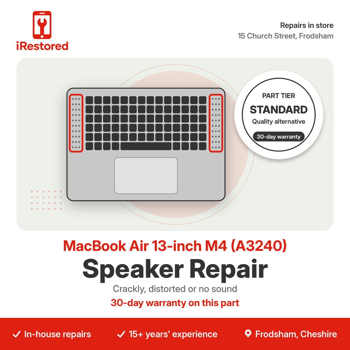 MacBook Air 13-inch M4 (A3240) Speaker Repair