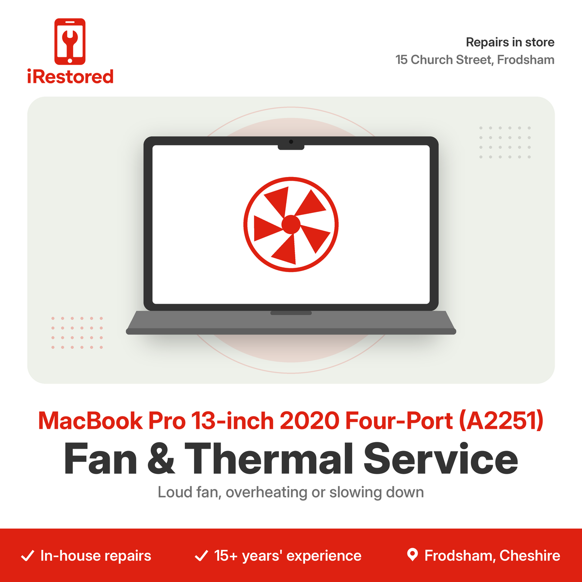 MacBook Pro 13-inch 2020 Four-Port (A2251) Fan & Thermal Service