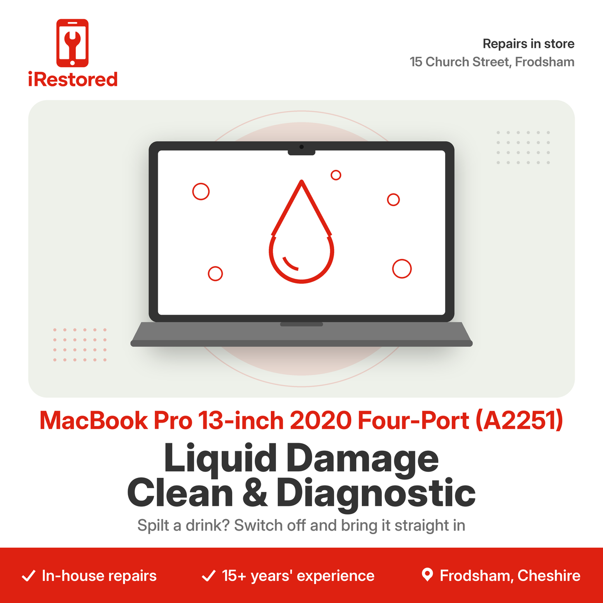 MacBook Pro 13-inch 2020 Four-Port (A2251) Liquid Damage Clean & Diagnostic