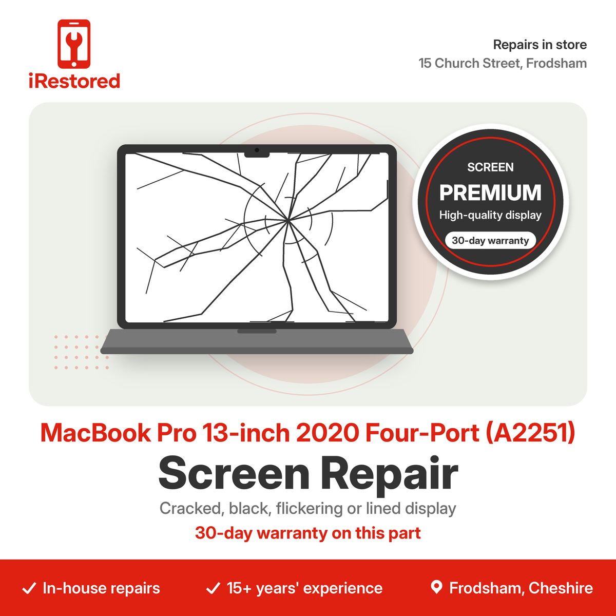 MacBook Pro 13-inch 2020 Four-Port (A2251) Screen Repair