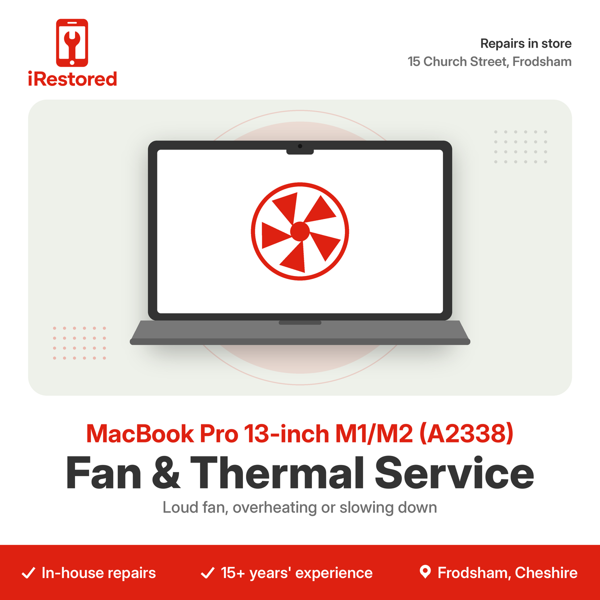 MacBook Pro 13-inch M1/M2 (A2338) Fan & Thermal Service