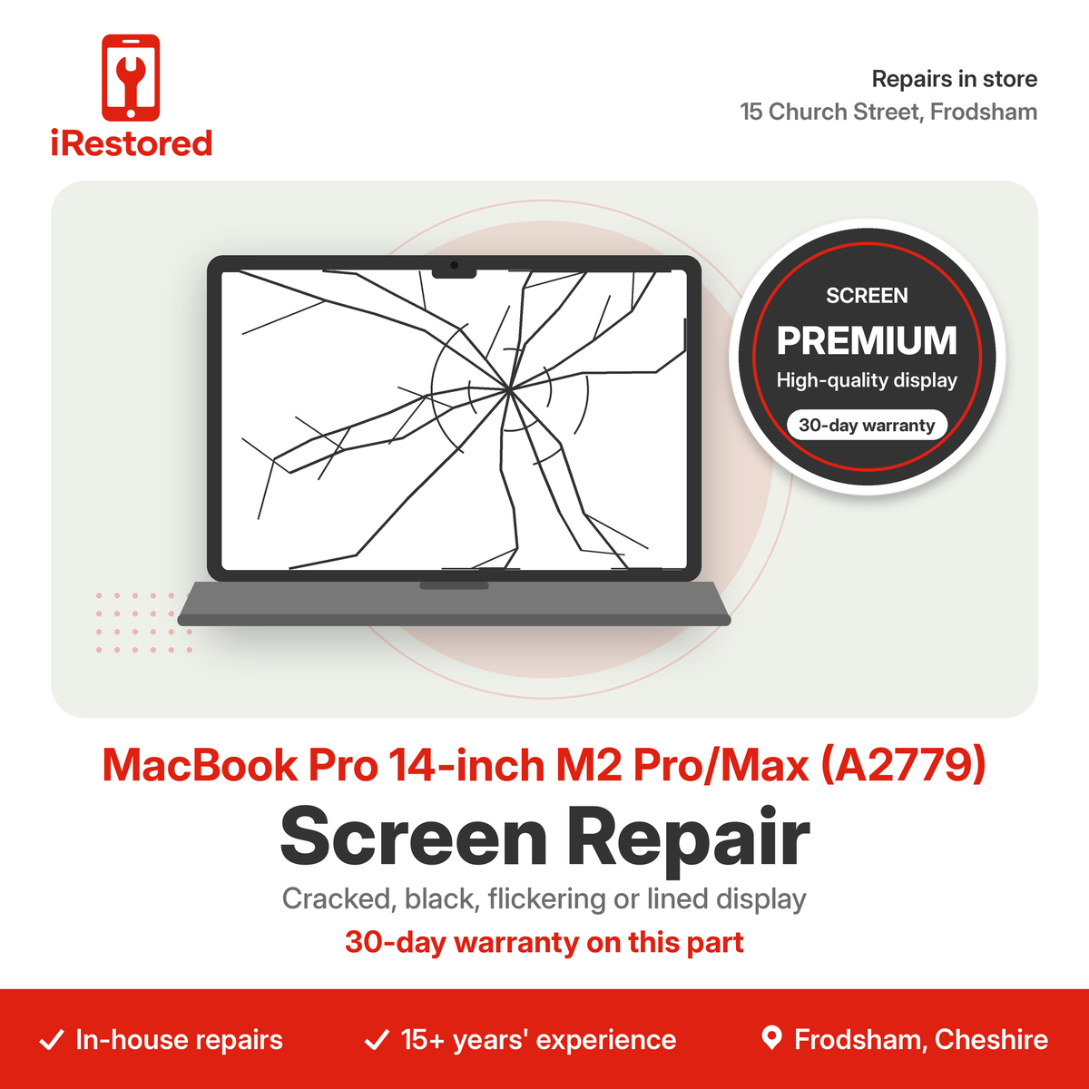MacBook Pro 14-inch M2 Pro/Max (A2779) Screen Repair