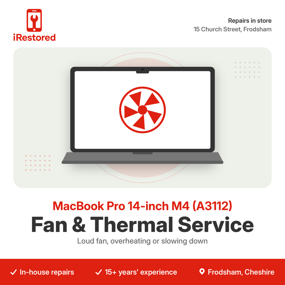 MacBook Pro 14-inch M4 (A3112) Fan & Thermal Service