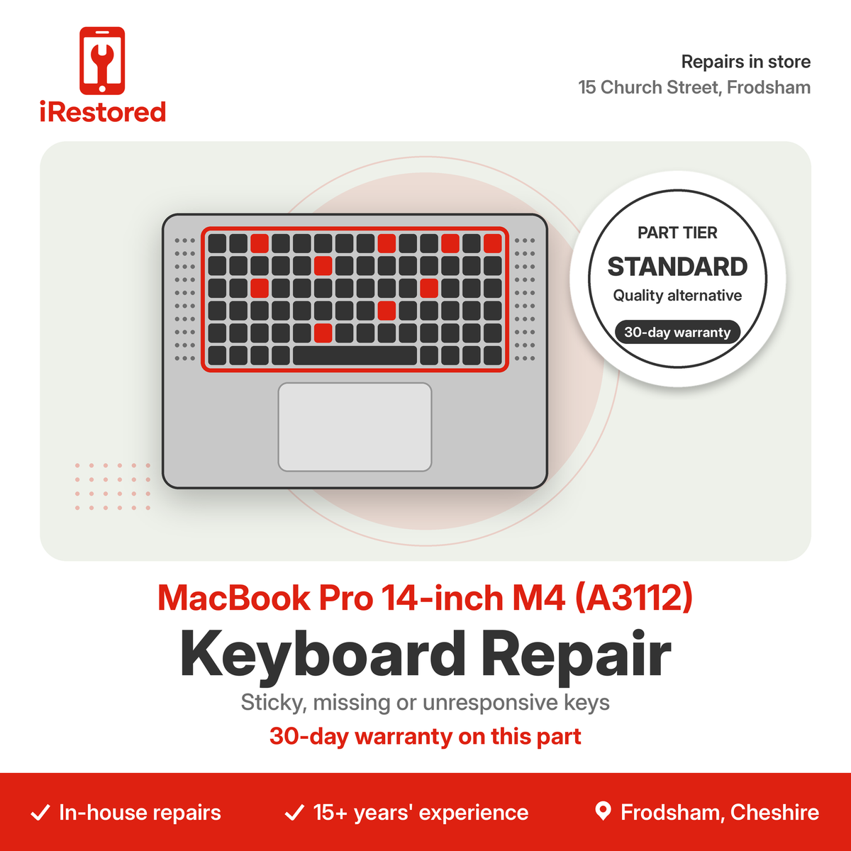 MacBook Pro 14-inch M4 (A3112) Keyboard Repair