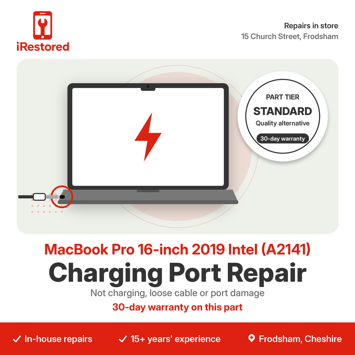 MacBook Pro 16-inch 2019 Intel (A2141) Charging Port Repair