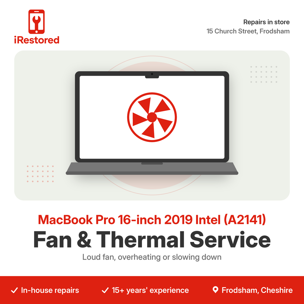 MacBook Pro 16-inch 2019 Intel (A2141) Fan & Thermal Service