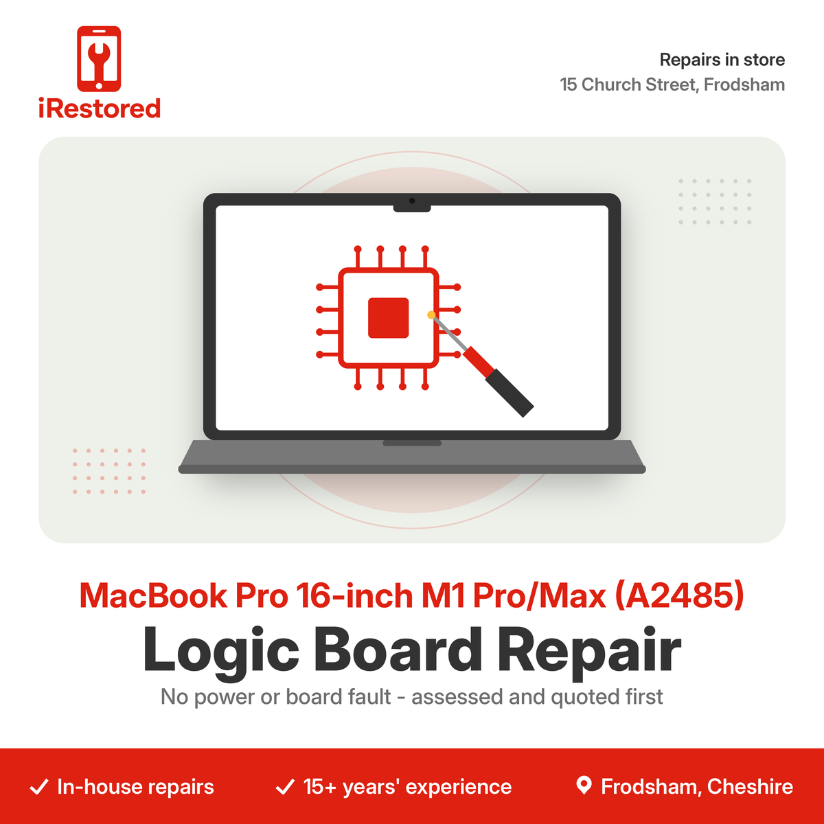 MacBook Pro 16-inch M1 Pro/Max (A2485) Logic Board Repair