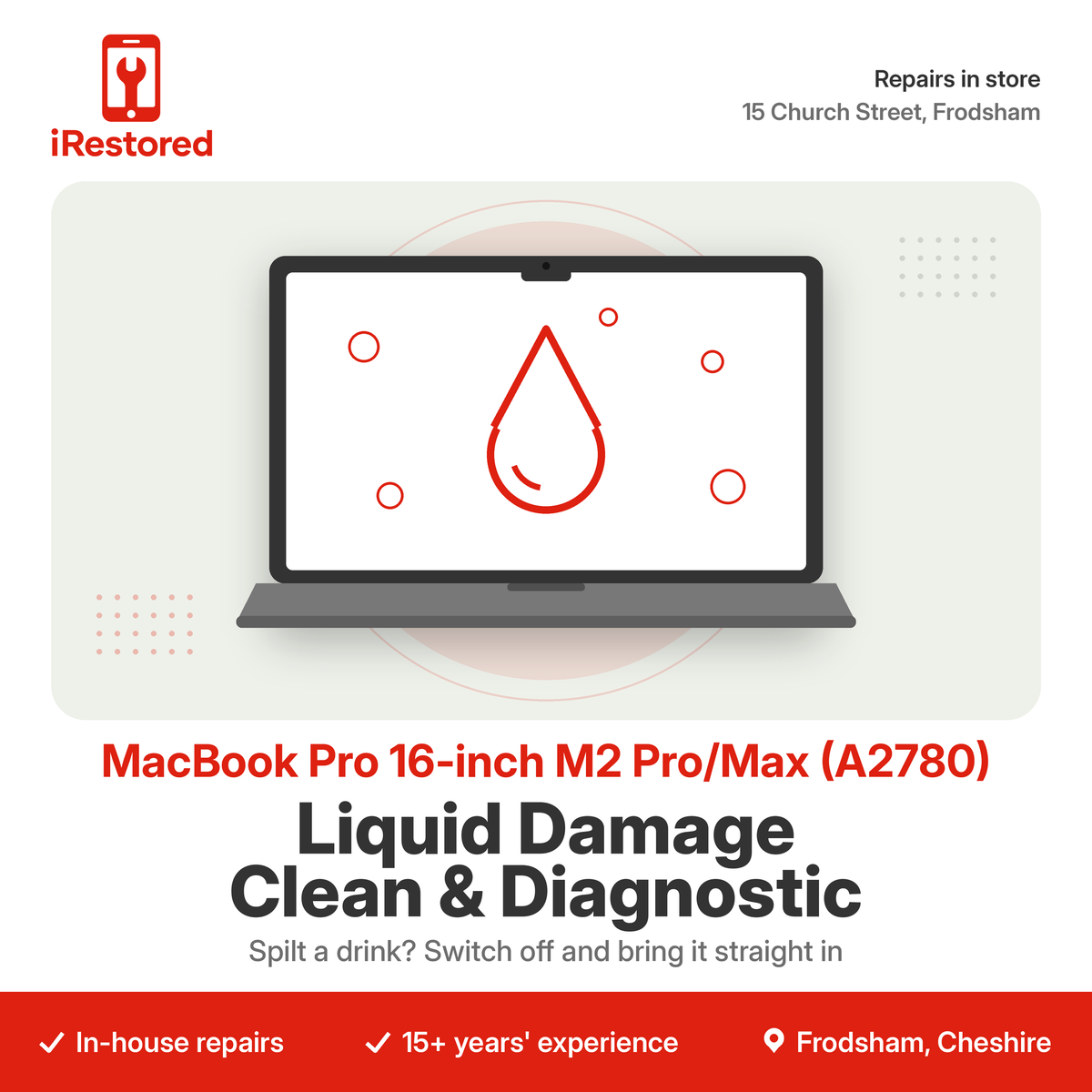 MacBook Pro 16-inch M2 Pro/Max (A2780) Liquid Damage Clean & Diagnostic