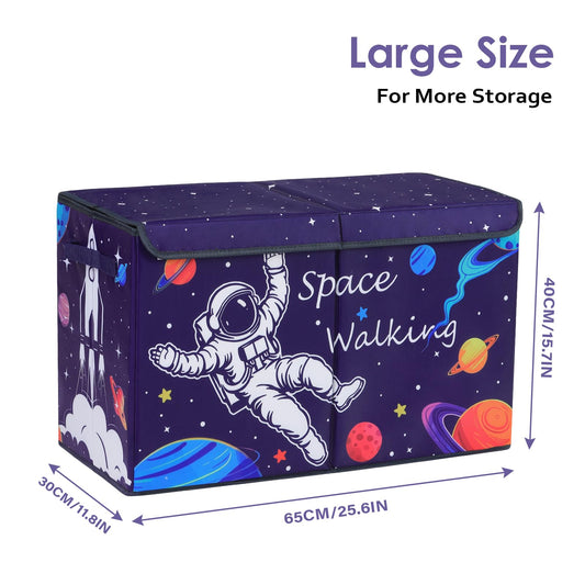 Princess Castle Toy Storage Box - RRP £24.99 – Foldable Organizer with Lid for Kids, 65x30x40cm