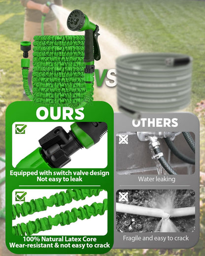 Expandable Garden Hose RRP - £25.99 Flexible 8-Function Nozzle Latex Core Anti-Leak – 45m