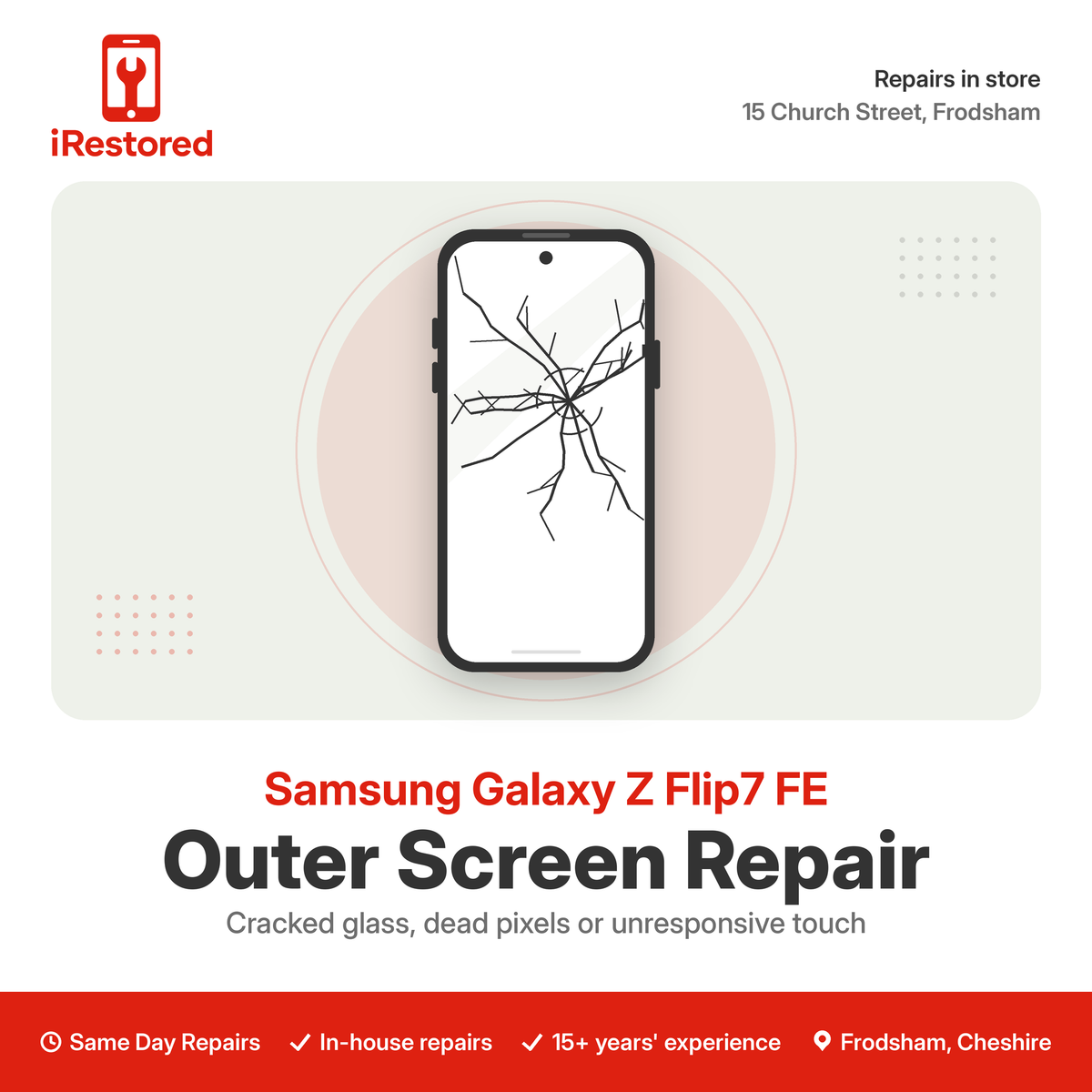Samsung Galaxy Z Flip7 FE Outer Screen Repair