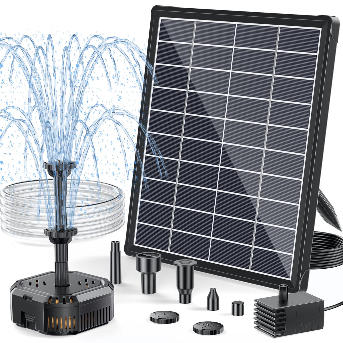 Solar Water Fountain Pump RRP - £36.99 6.5W with Filter Compact Filter Box for Small Pond Bird Bath